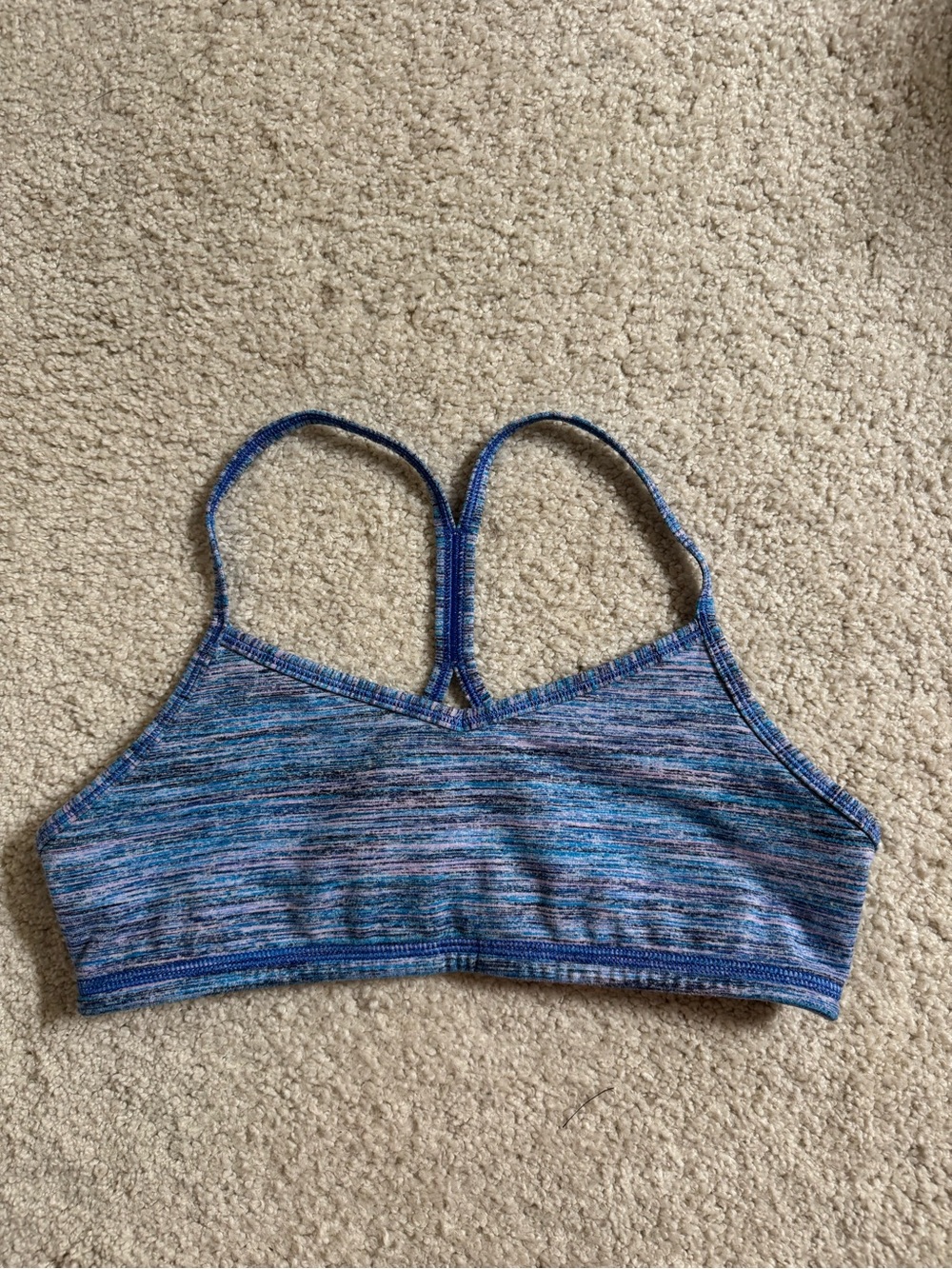 Ivivva - Girls Blue Space-Dye Bralette with Racerback Straps